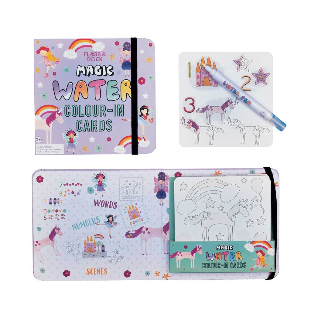 Floss & Rock Toys Fairy Unicorn - Water Colouring Pad & Pen