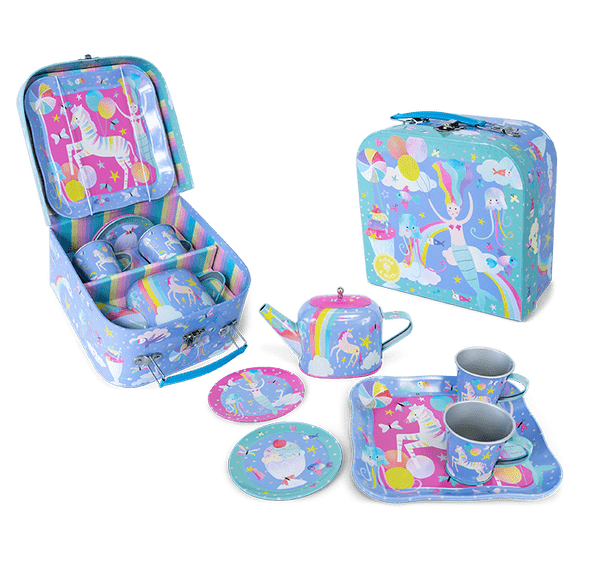 Floss & Rock Toys Fantasy 7 Piece Tin Tea Set