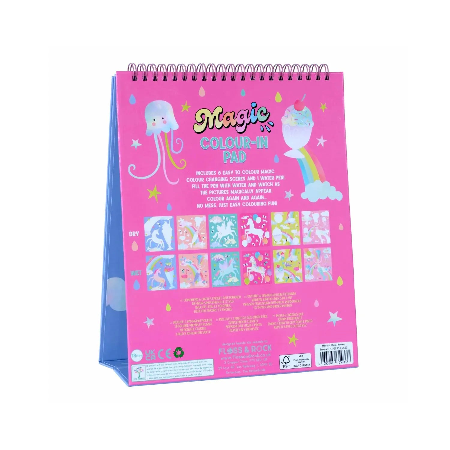 Floss & Rock Toys Fantasy - Magic Colour Changing Watercard Easel and Pen