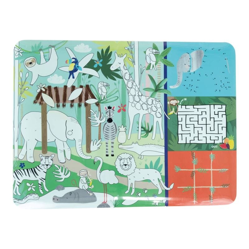 Floss & Rock Toys Jungle - Colouring Fun & Games Mat