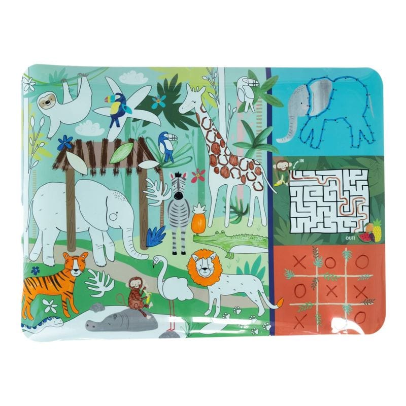 Floss & Rock Toys Jungle - Colouring Fun & Games Mat