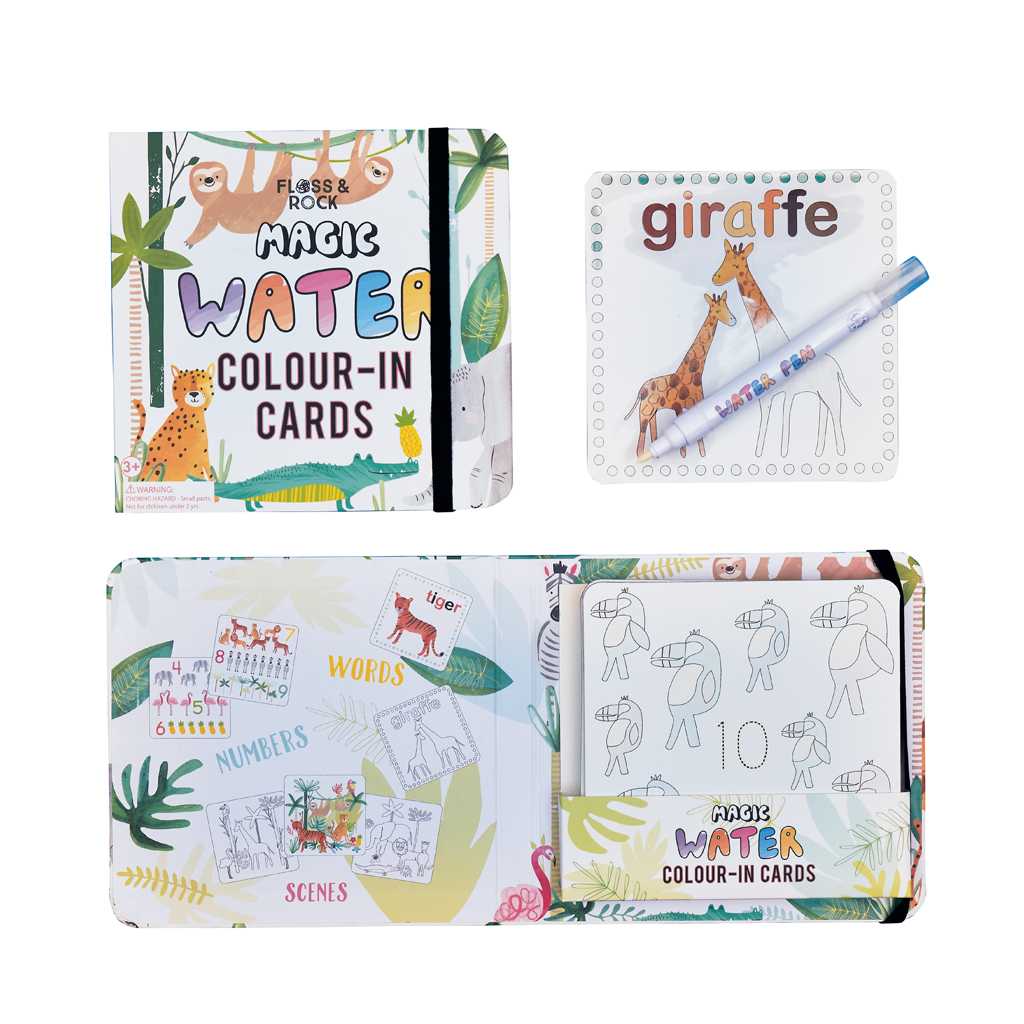 Floss & Rock Toys Jungle - Water Colouring Pad & Pen