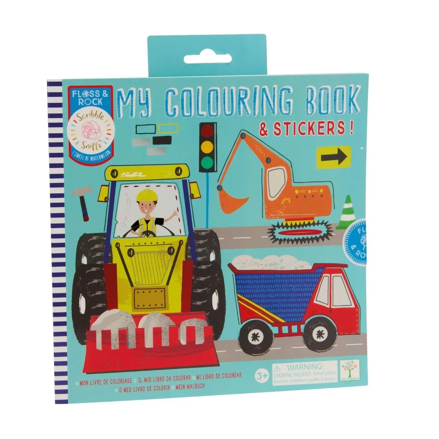 Floss & Rock Toys My Colouring Book - Scribble Sniff - Construction