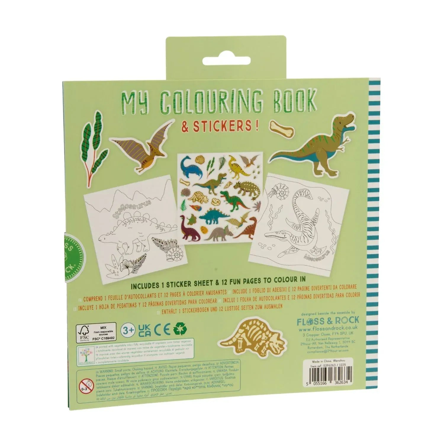 Floss & Rock Toys My Colouring Book - Scribble Sniff - Dino