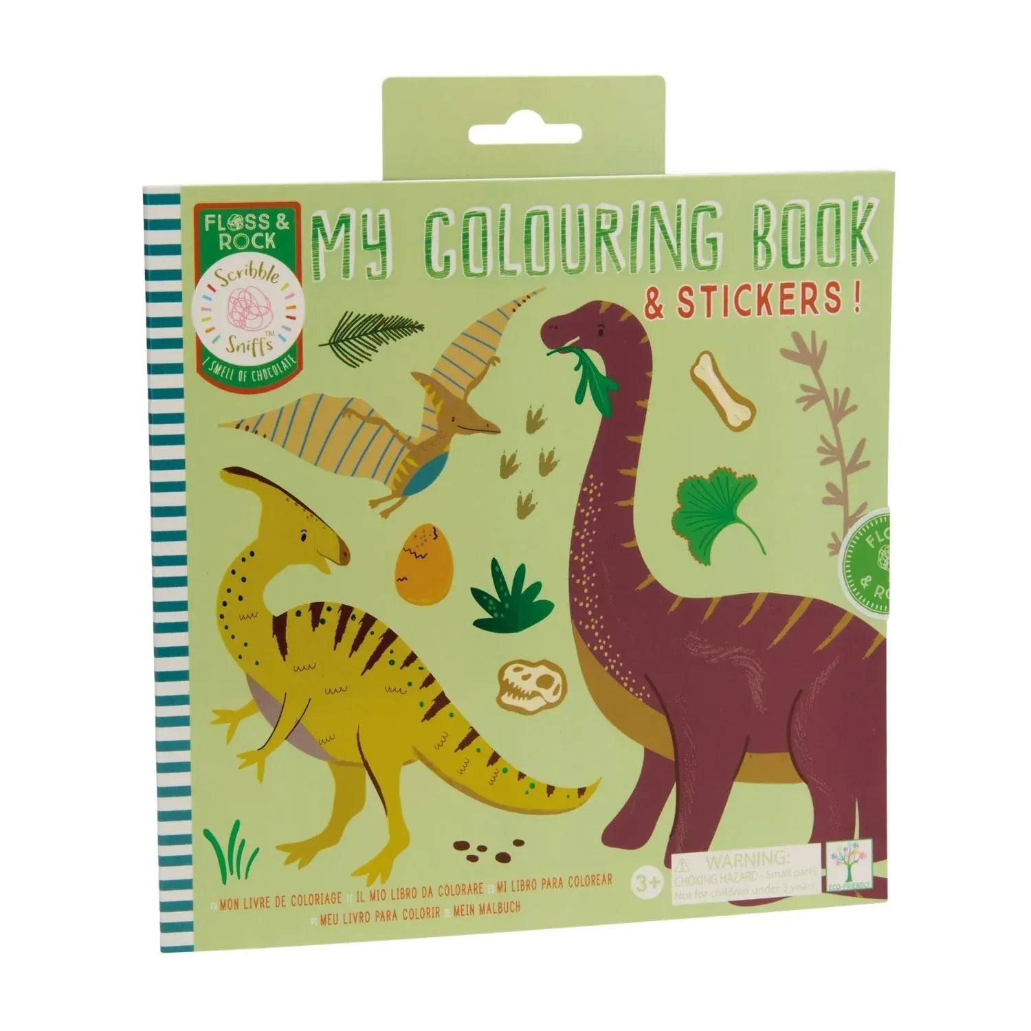 Floss & Rock Toys My Colouring Book - Scribble Sniff - Dino