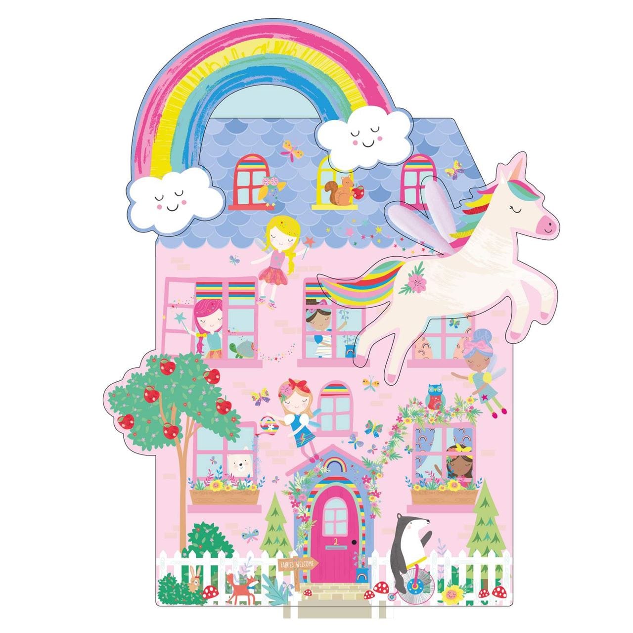 Floss & Rock Toys Rainbow Fairy - 3 in 1 100 Piece Puzzle