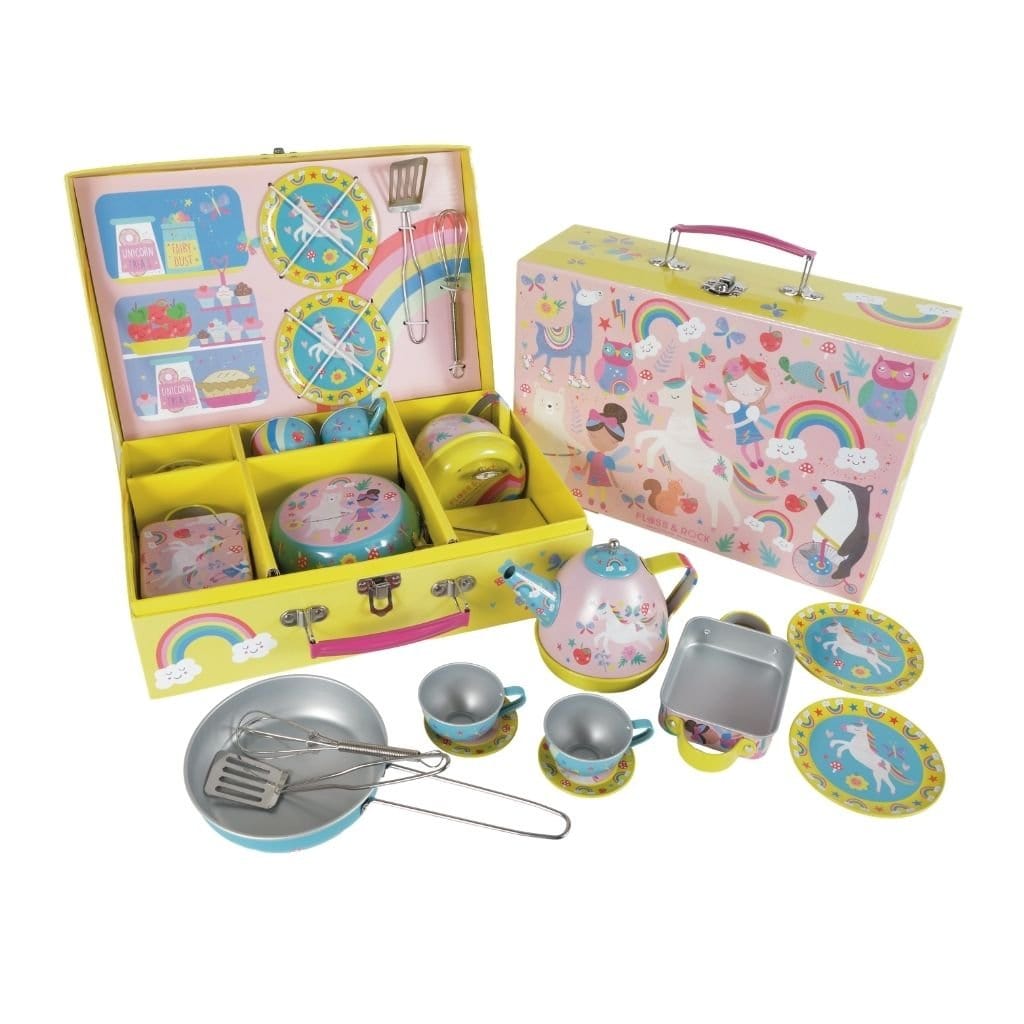 Floss & Rock Toys Rainbow Fairy - Musical Kitchen Tea Party Set