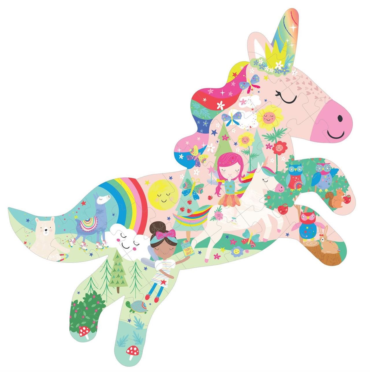 Floss & Rock Toys Rainbow Unicorn - 40 Piece Puzzle