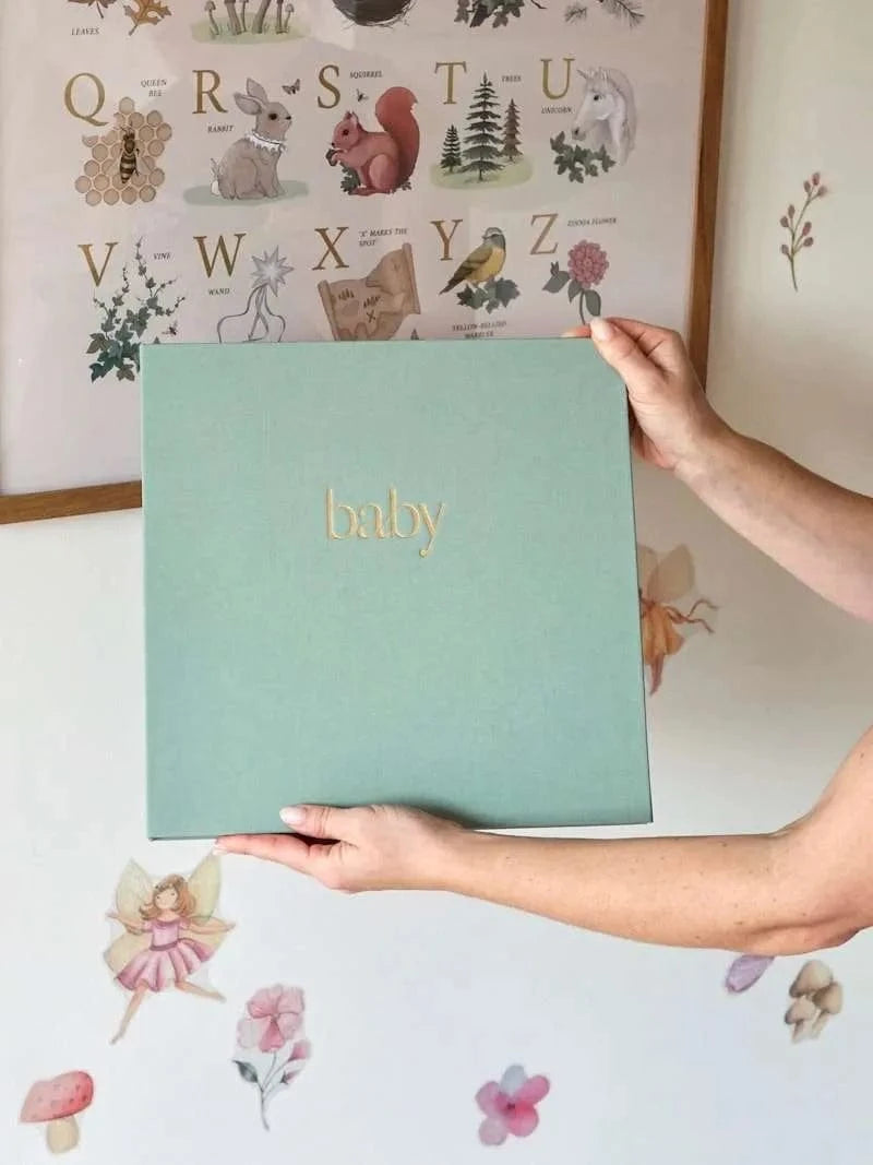 Forget Me Not Childrens Books Sage Green Baby Photo Album