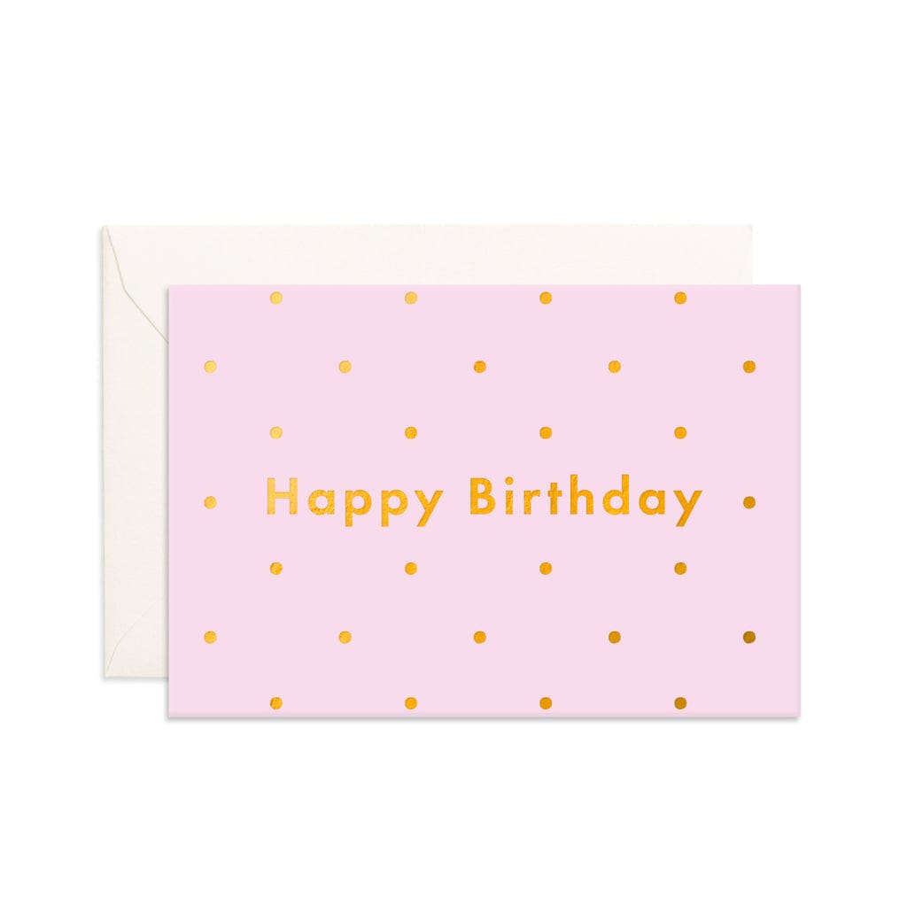 Fox & Fallow Childrens Gifts Birthday Lilac Dots Mini Greeting Card