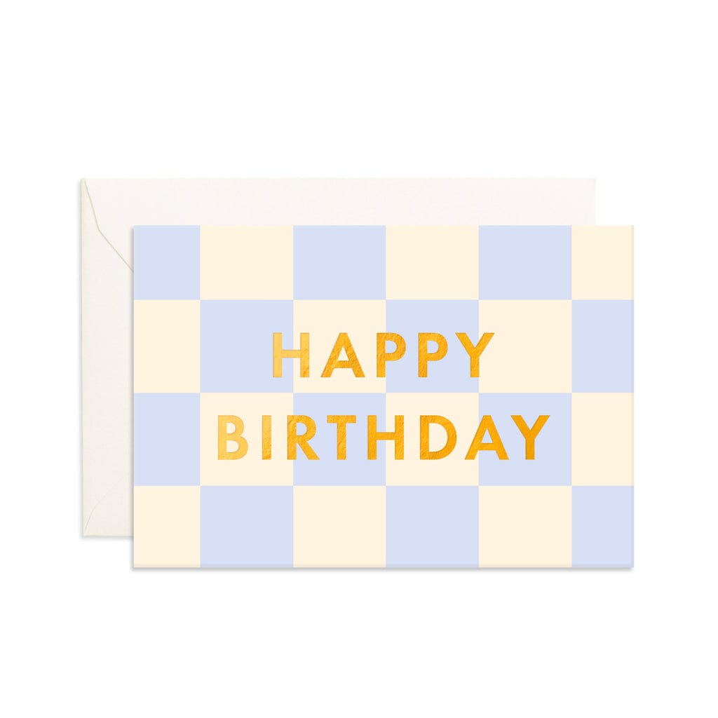 Fox & Fallow Childrens Gifts Birthday Powder Check Mini Greeting Card