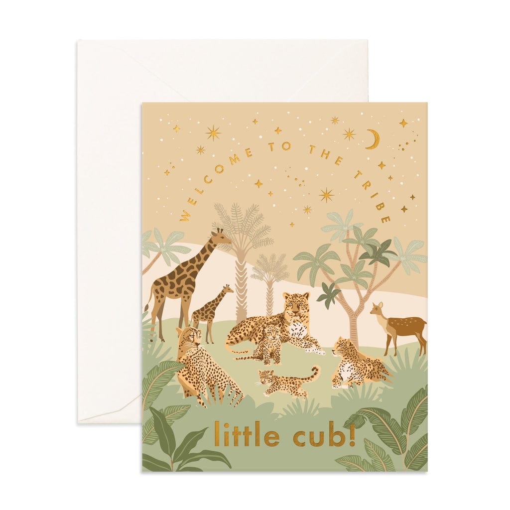 Fox & Fallow Childrens Gifts Welcome Little Cub Greeting Card
