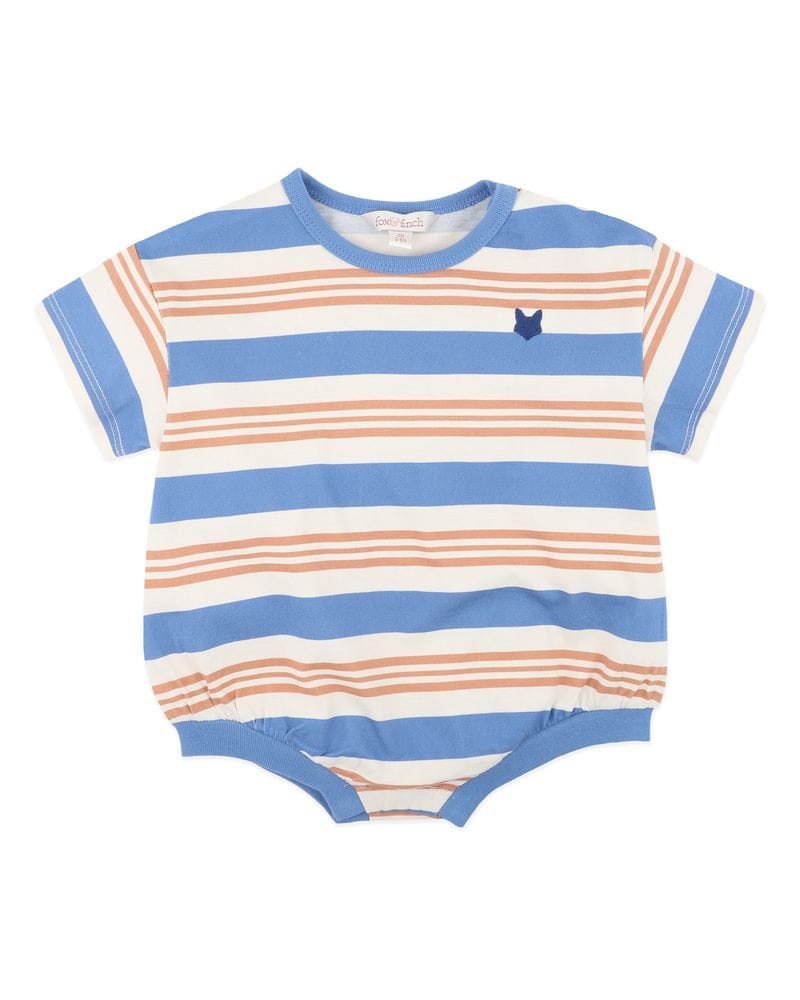Fox & Finch Boys All In Ones 3-6M Phoenix Stripe Bodysuit