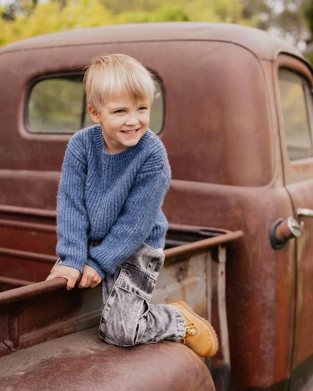 Fox & Finch Boys Jumper 3Y Outback Adventure Knit Jumper