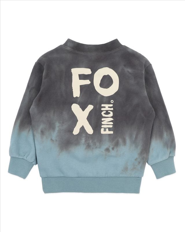 Fox & Finch Boys Jumper Teal Dip Dye Sweatshirt