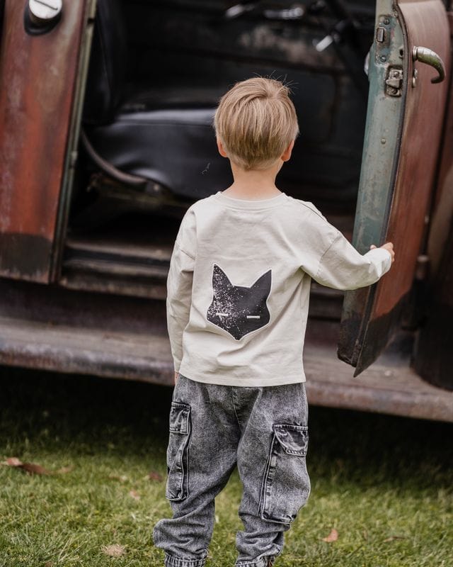 Fox & Finch Boys Tops 3Y Outback Adventure Fox LS Tee