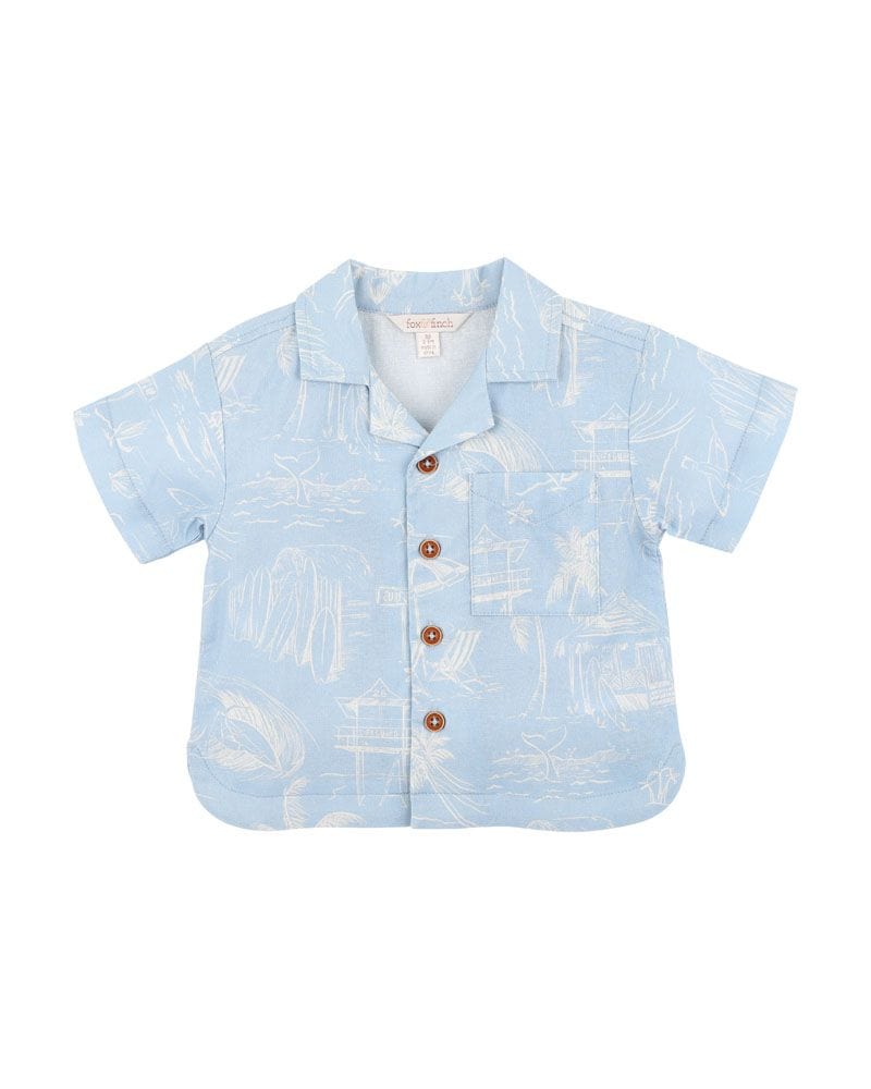 Fox & Finch Boys Tops Surfs Up Linework Shirt