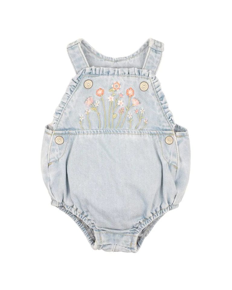 Fox & Finch Girls All In One 0-3M Palm Cove Embroidered Bodysuit