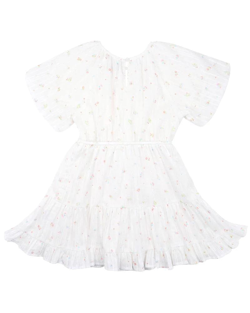 Fox & Finch Girls All In One Palm Cove Ditsy Tiered Dress