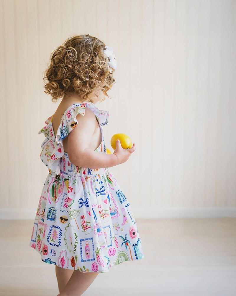 Fox & Finch Girls All In One Summer Vacay Dress