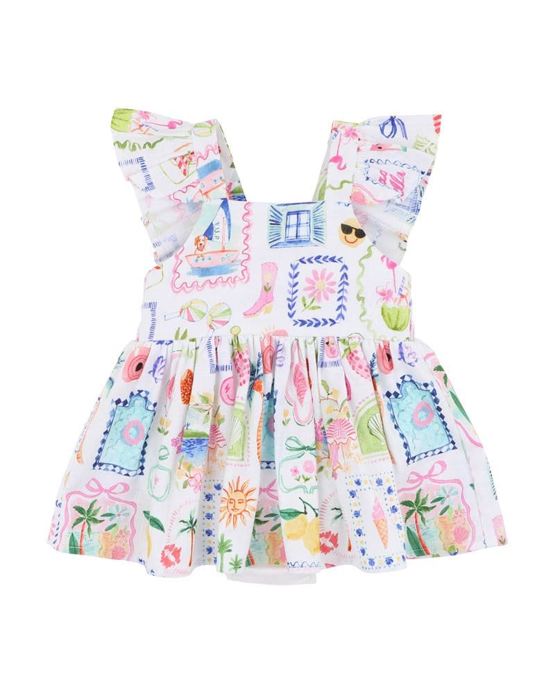 Fox & Finch Girls All In One Summer Vacay Dress