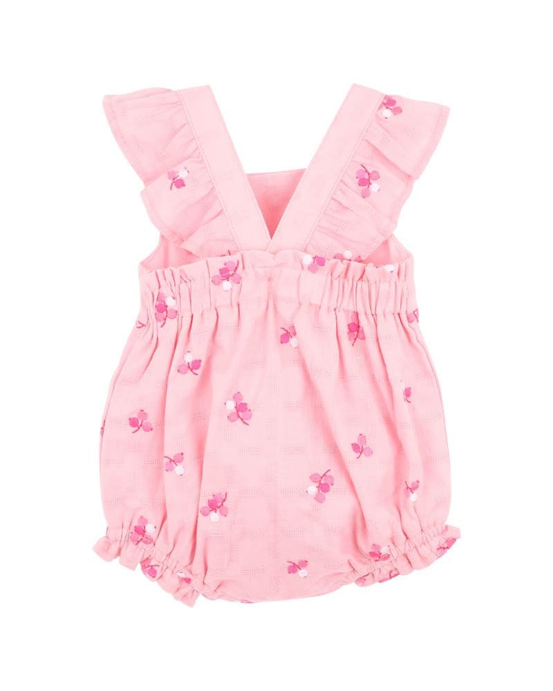Fox & Finch Girls All In One Summer Vacay Embroidered Overall