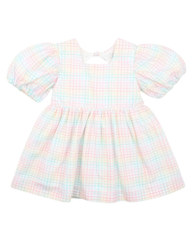 Fox & Finch Girls Dress 0-3M Candy Bossom Check Dress