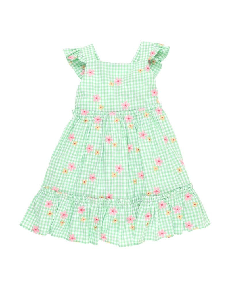 Fox & Finch Girls Dress 2Y Grow Wild Embroidered Check Dress