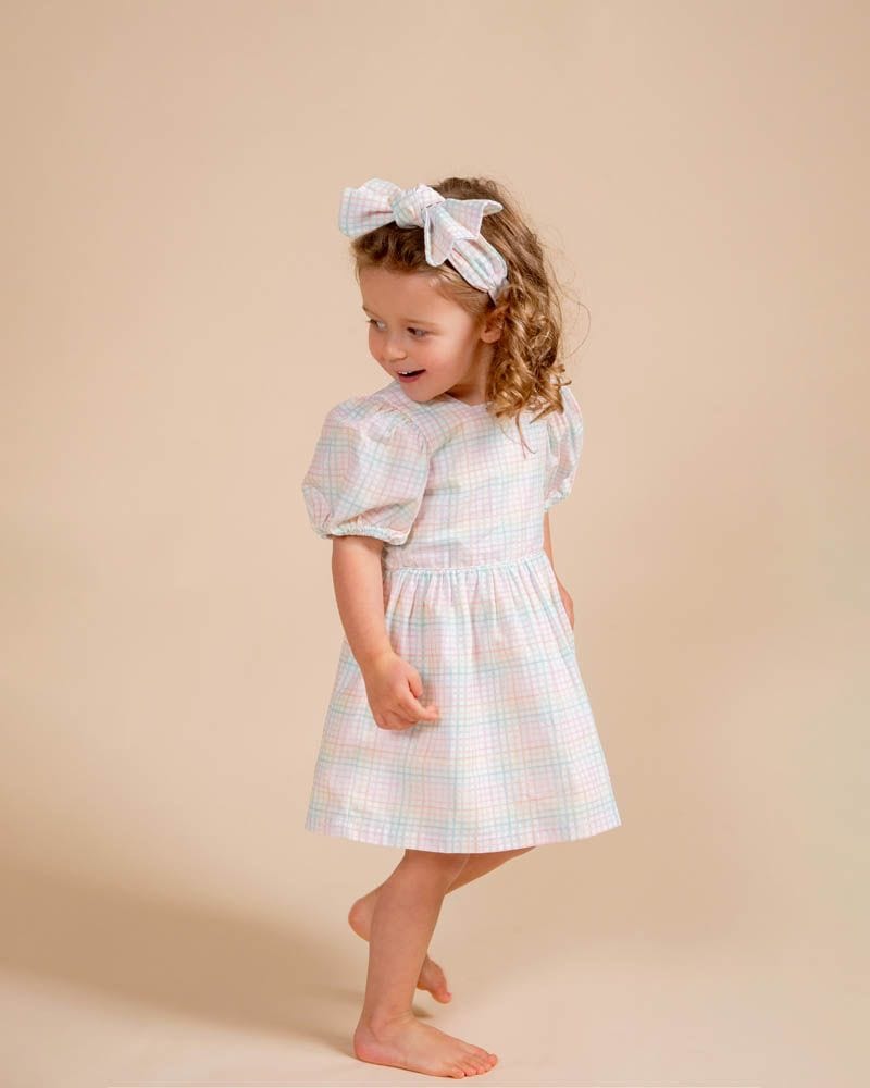 Fox & Finch Girls Dress Candy Bossom Check Dress