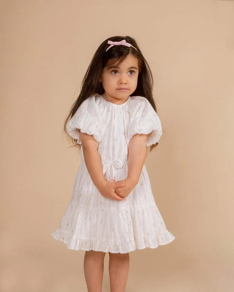 Fox & Finch Girls Dress Palm Cove Ditsy Tiered  Dress