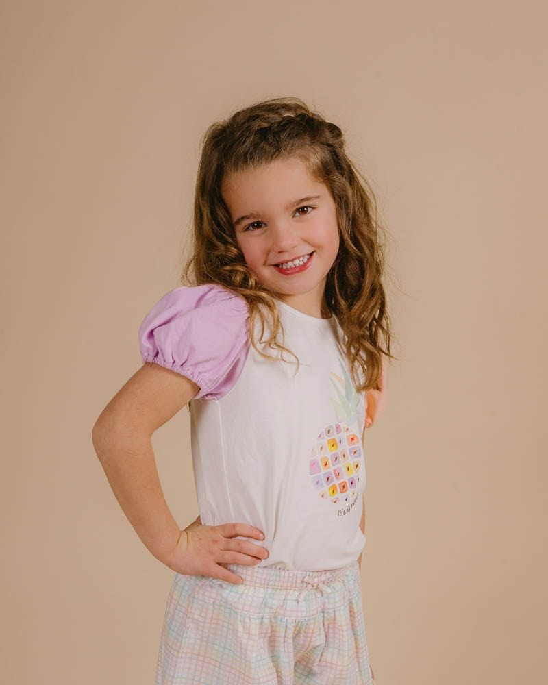 Fox & Finch Girls Tee Candy Blossom Pineapple Tee