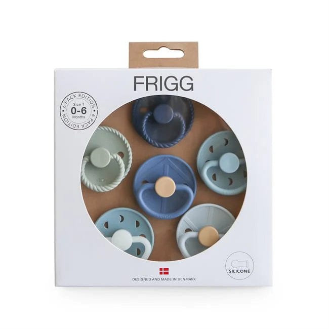 Frigg Baby Accessory Endless Sea FRIGG 6-Pack Round Silicone Pacifiers - Size 1