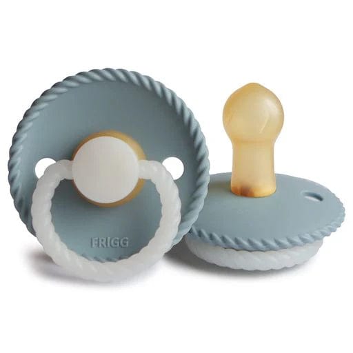 Frigg Baby Accessory Stone Blue Frigg Rope Night Natural Latex Pacifier - Size 2