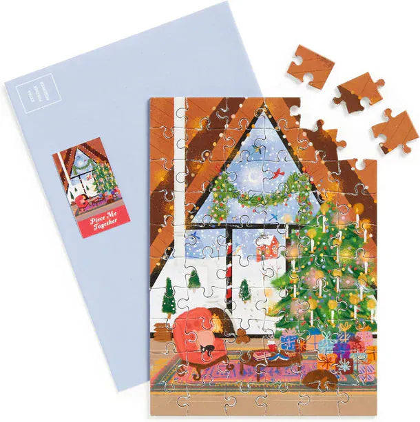 Galison Gift Card Merry & Bright Greeting Card Puzzle
