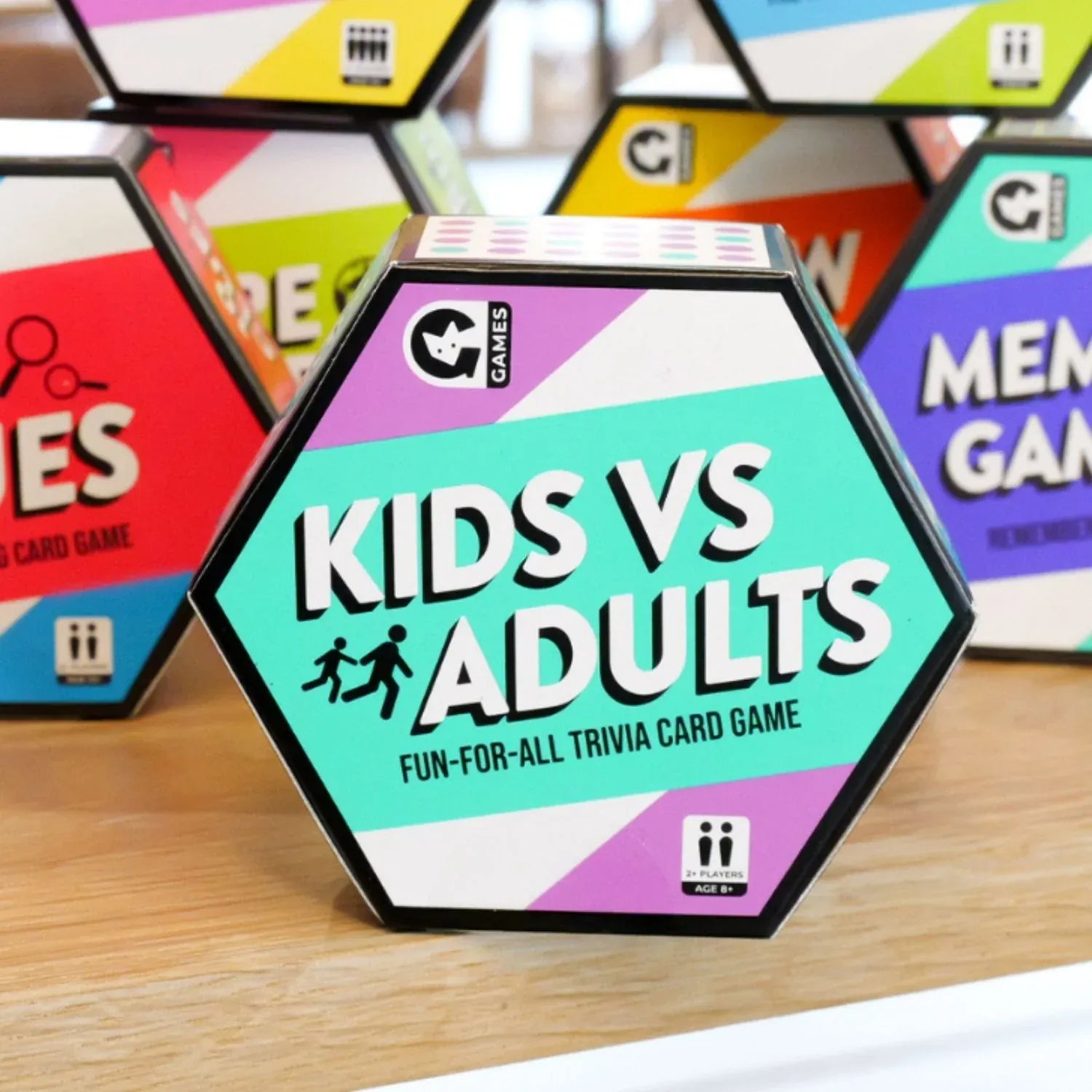 Ginger Fox Gift Stationery Hex Games - Kids Vs Adults