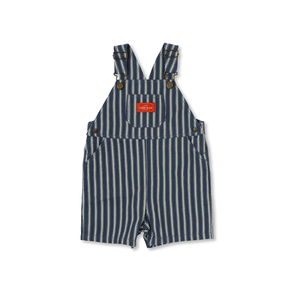Goldie + Ace Boys All In Ones Railroad Stripe Burton Overalls