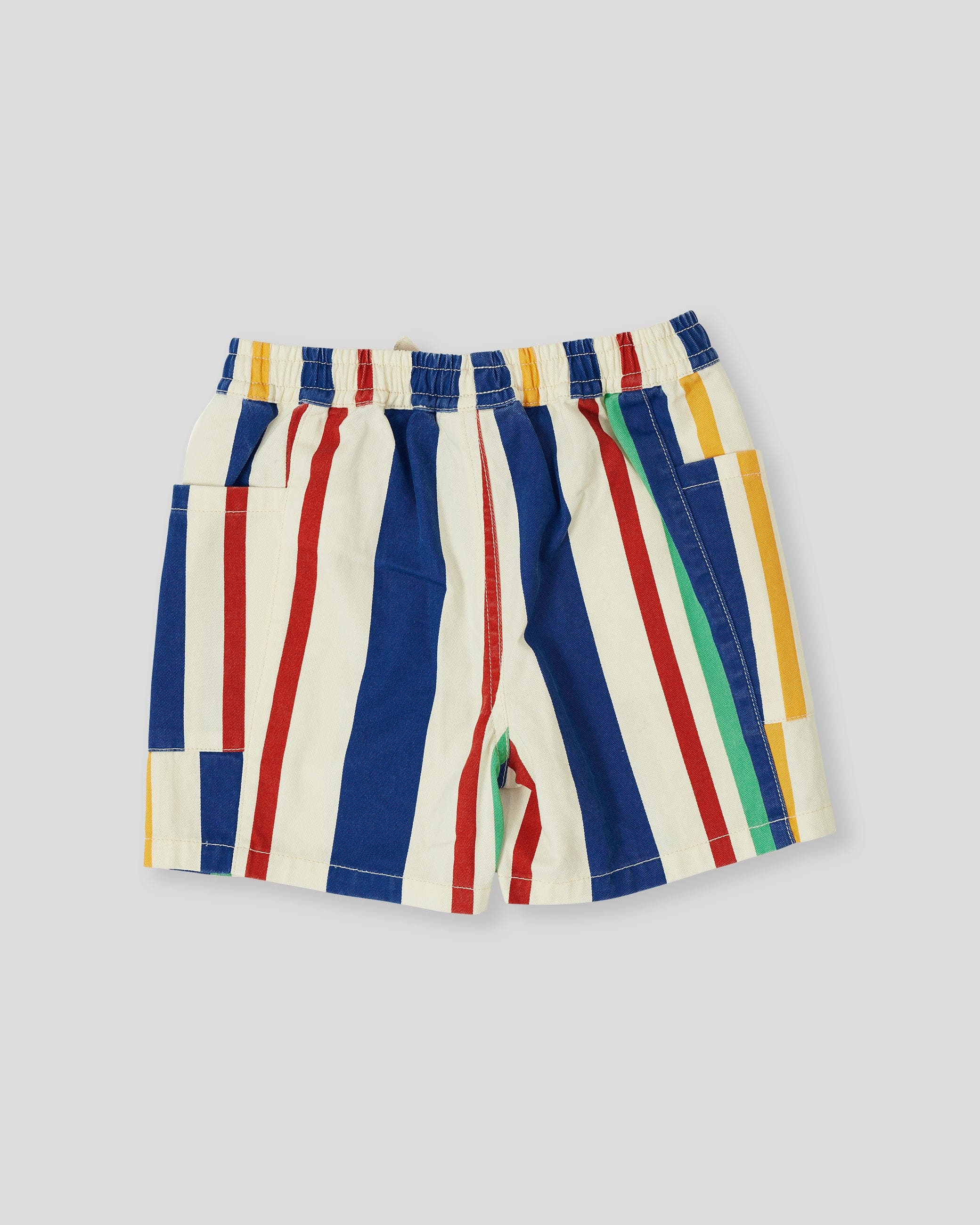 Goldie + Ace Boys Bottoms 90's Bold Stripe Noah Denim Pocket Shorts