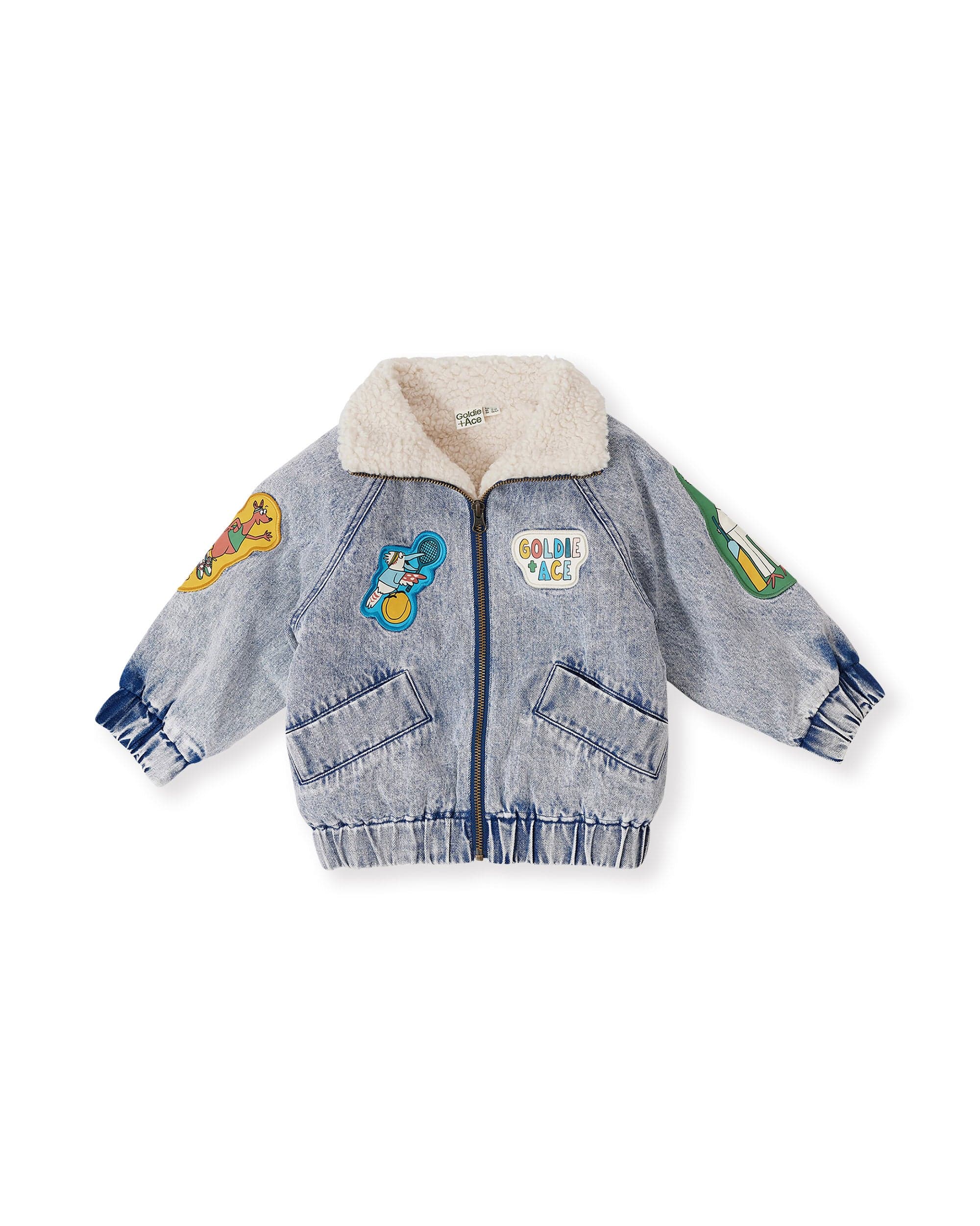 Goldie + Ace Boys Jacket Ari Denim Sherpa Jacket
