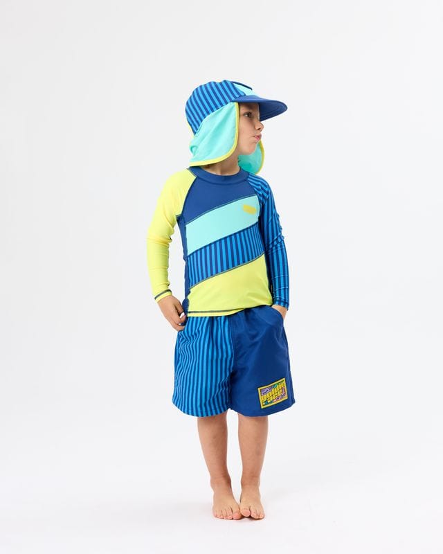 Goldie + Ace Boys Swimwear Stripe Panel Board Shorts