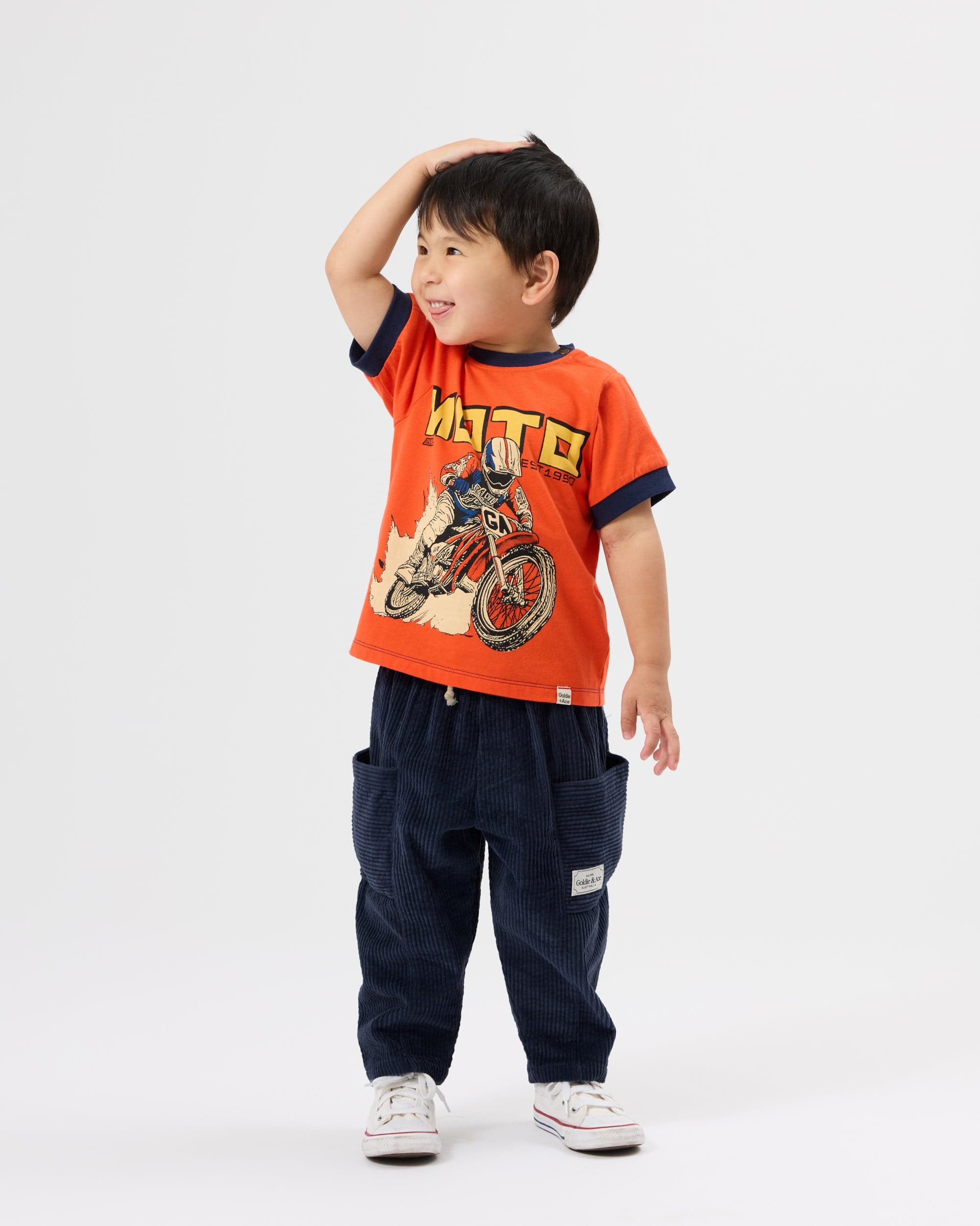 Goldie + Ace Boys Tops Moto Ringer T-Shirt