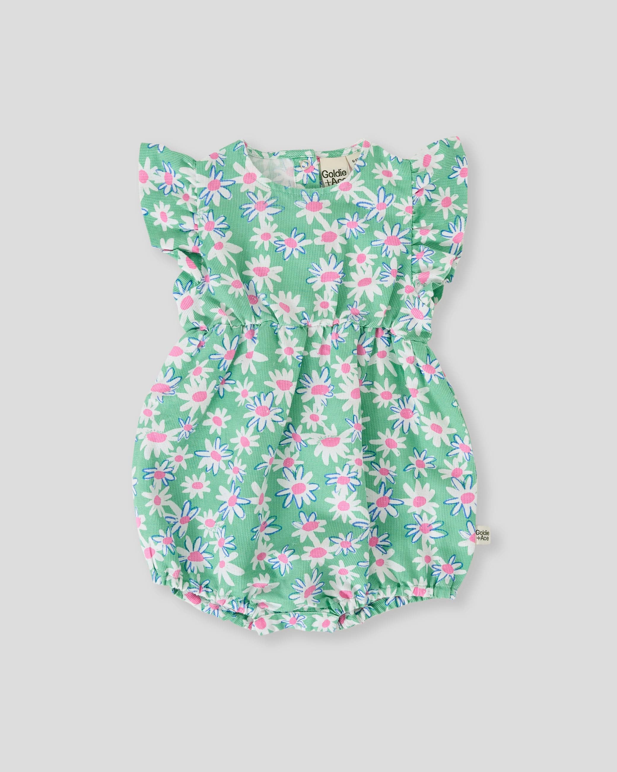 Goldie + Ace Girls All In One 0-3M Daisy Patch Lani Romper