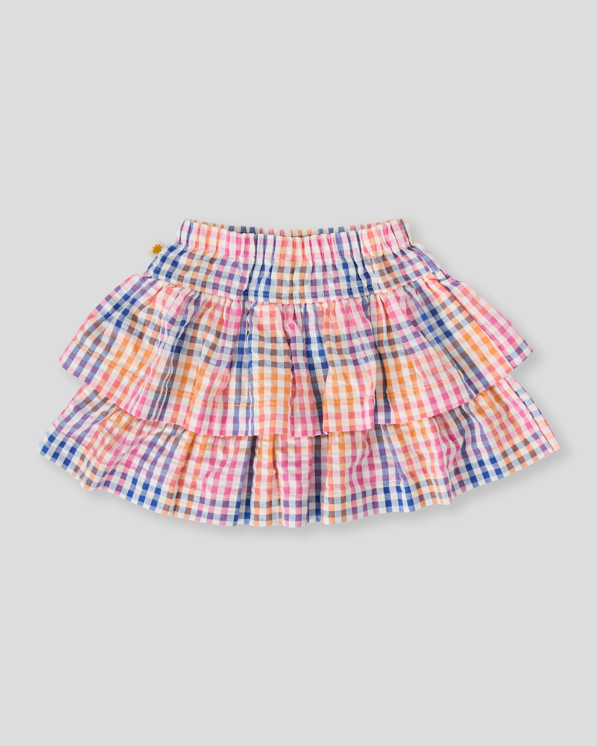 Goldie + Ace Girls Dress 3Y Rainbow Gingham Ria Ruffle Skirt