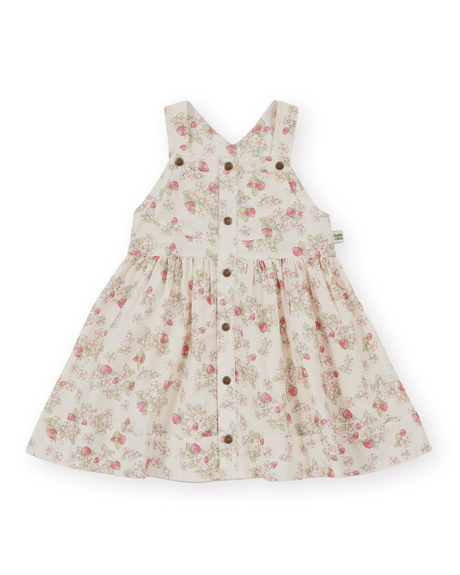 Goldie + Ace Girls Dress Strawberry Fields Pinafore Dress