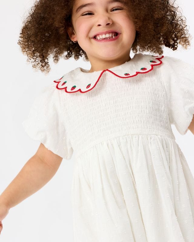 Goldie + Ace Girls Dress Sweet Strawberry Flo Smocked Dress