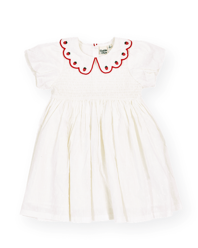 Goldie + Ace Girls Dress Sweet Strawberry Flo Smocked Dress