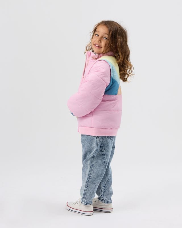Goldie + Ace Girls Jacket Charlie Sunrise Parka/Vest Pastel