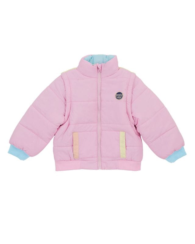 Goldie + Ace Girls Jacket Charlie Sunrise Parka/Vest Pastel