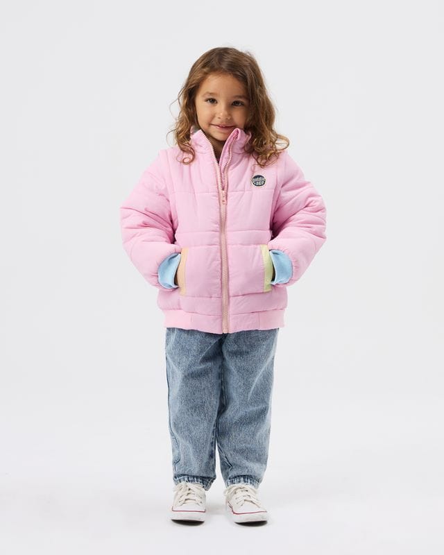 Goldie + Ace Girls Jacket Charlie Sunrise Parka/Vest Pastel
