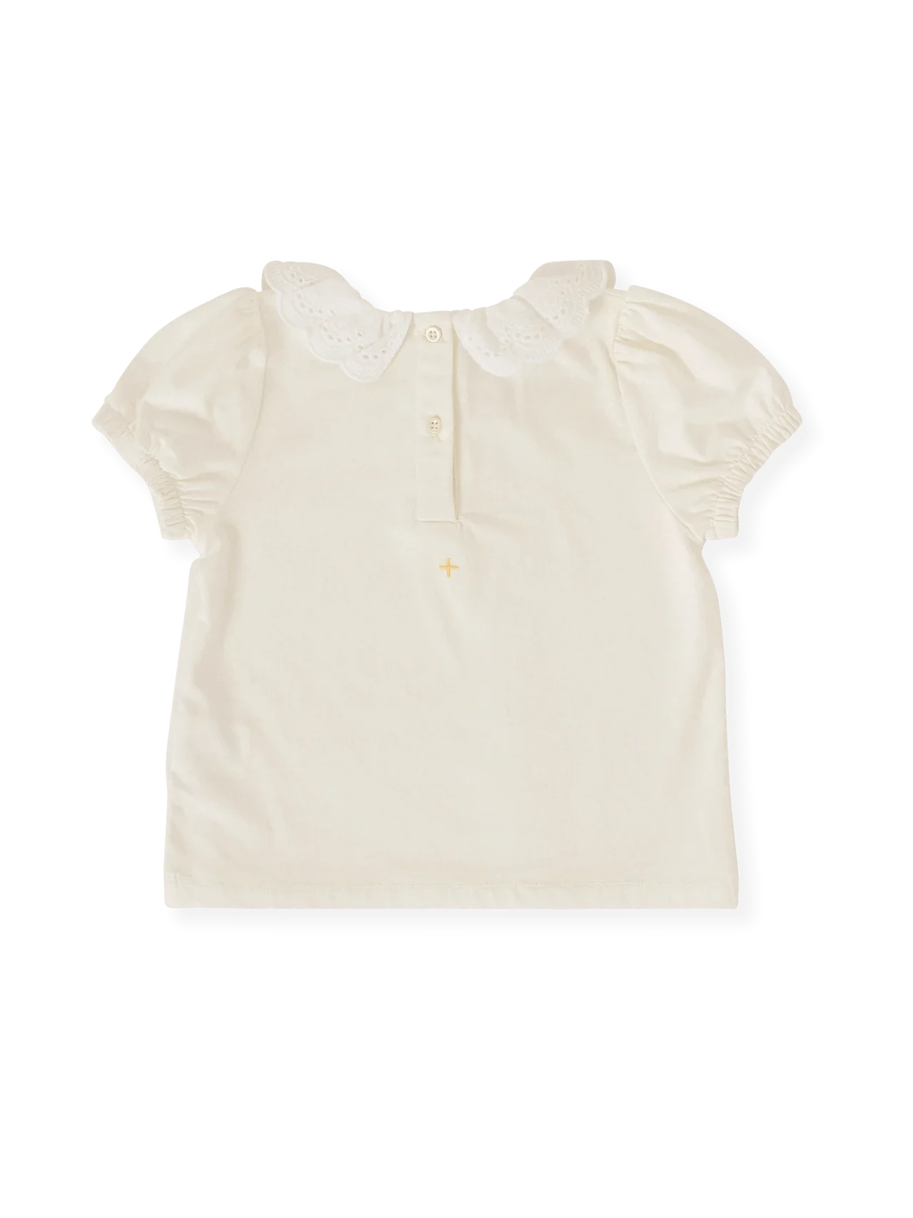 Goldie + Ace Girls Top Laura Puff Sleeve Collar T-Shirt