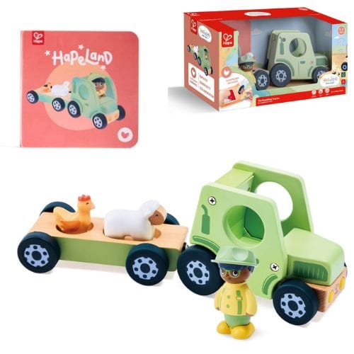 Hape Childrens Books Hape Land The Rumbling Tractor